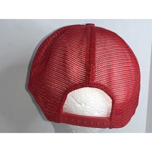 Vintage Stroh's Beer Trucker Mesh Hat Snapback Red Showboat Foam Crown - Picture 3 of 11